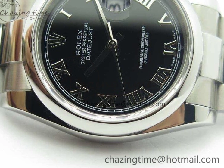 DateJust SS 36mm Best 904L SA3135 Bracelet 116200 Roman Dial SS On ARF Black Oyster 1:1 Edition 0322